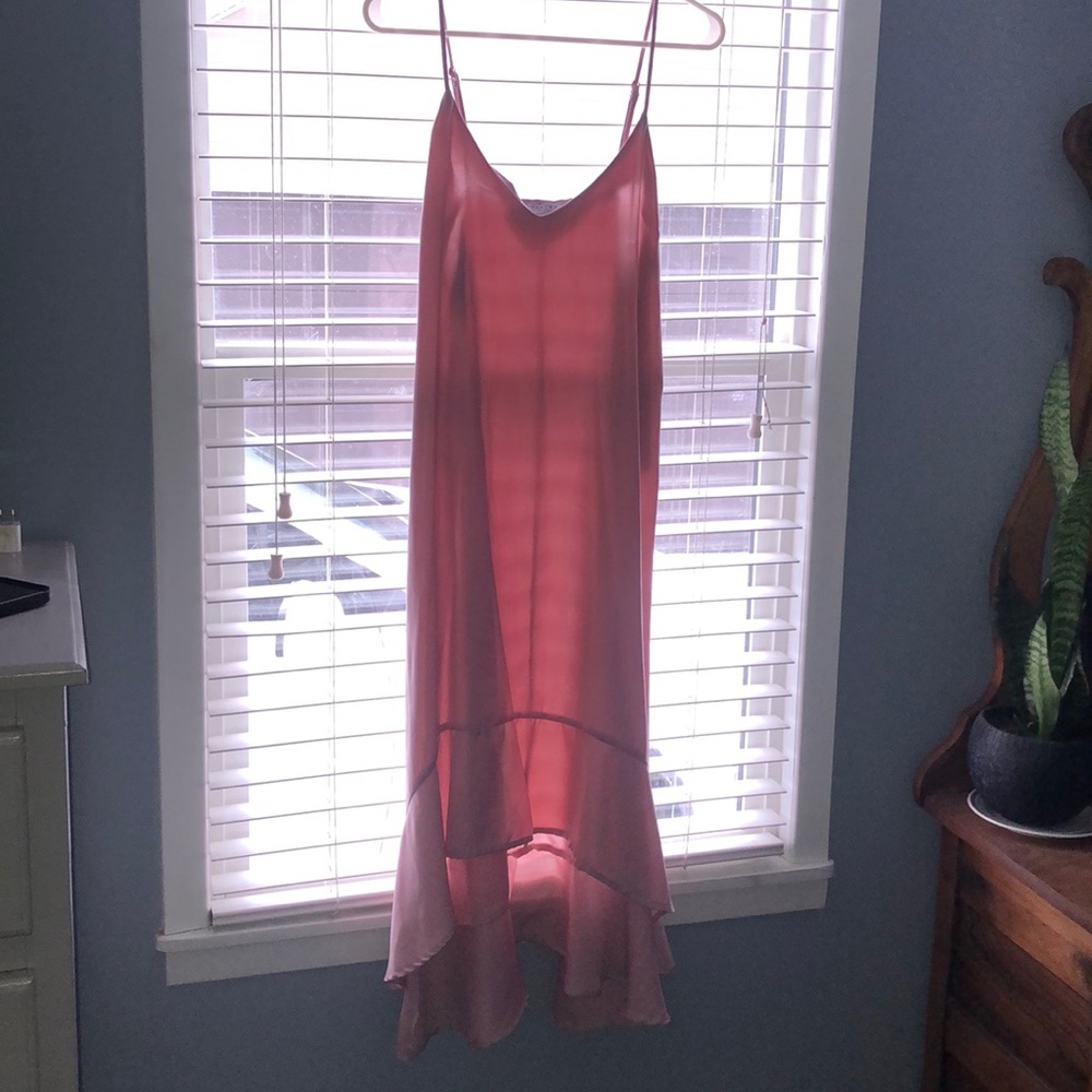 High low Dusty Rose spaghetti strap dress